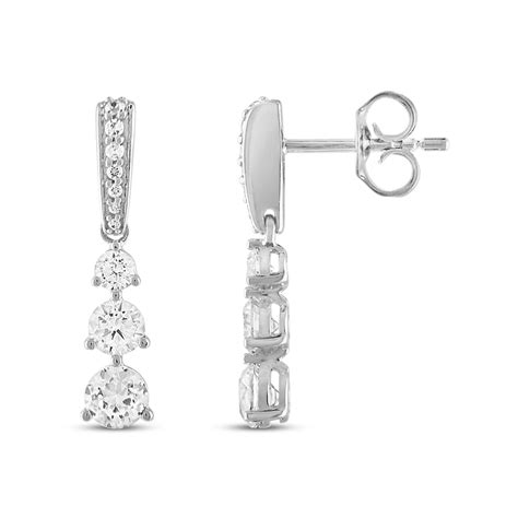 Diamond Earrings 1 ct tw Round 18K White Gold | Jared