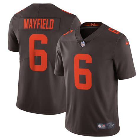 Men's Nike Baker Mayfield Brown Cleveland Browns Alternate Vapor ...