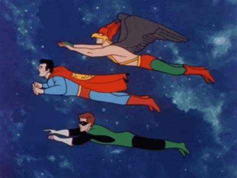 Hawkman, Superman and Green Lantern Flying Animated GIF – Brian.Carnell.Com