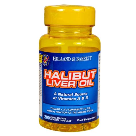 Holland & Barrett Halibut Liver Oil Capsules | Holland & Barrett