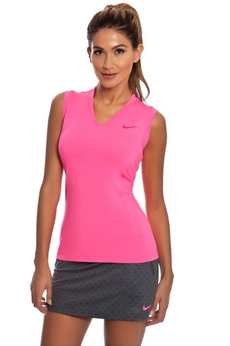 Tour Sleeveless Pink Tennis Shirt | Golf outfits women, Golf outfit, Golf attire