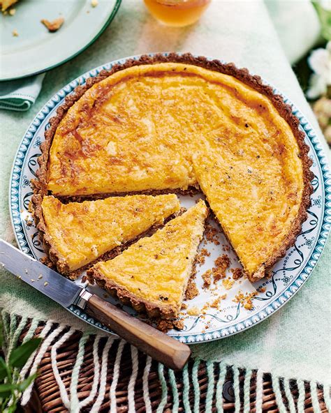 Cheddar and nutmeg custard tart recipe | delicious. magazine