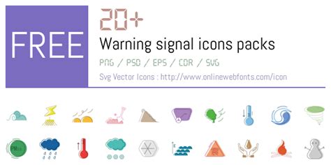 +20 Warning signal Icons Packs Free Downloads - OnlineWebFonts.COM