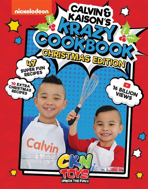 Nickelodeon Kids Cookbook, CKN Toys Calvin & Kaison Krazy Cookbook Christmas Edition, 37 Super ...