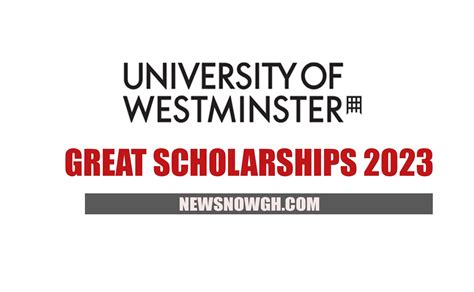 University of Westminster 2023 GREAT Scholarships