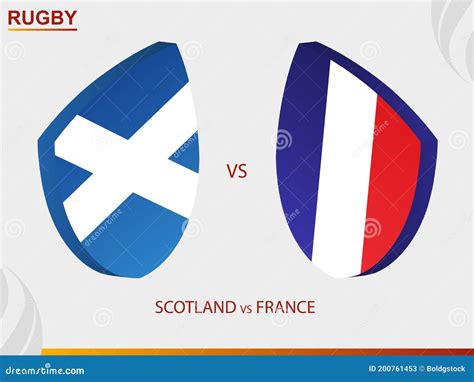 Scotland V France Rugby Match, Rugby Tournament Stock Vector - Illustration of competitive, sign ...