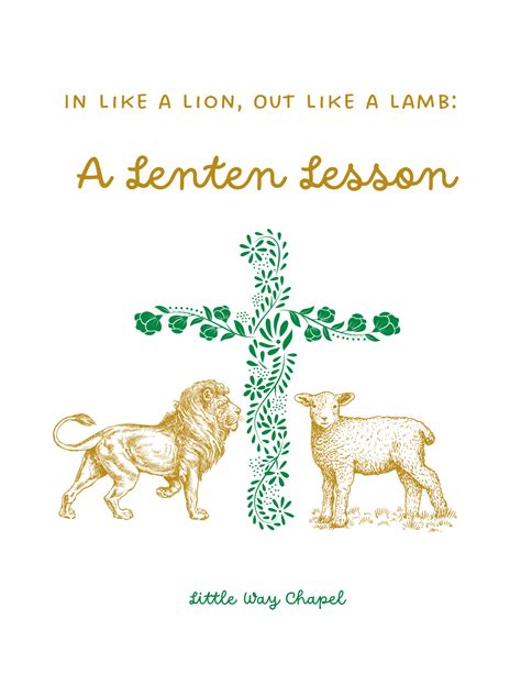 Lion and Lamb Lenten Lesson — Little Way Chapel