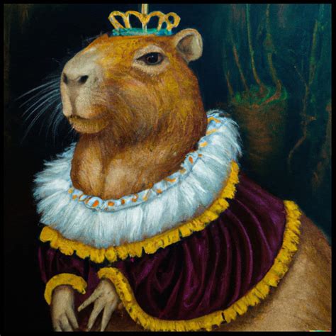 An Oil Painting Portrait of a Capybara Wearing Medieval Robes - Etsy UK