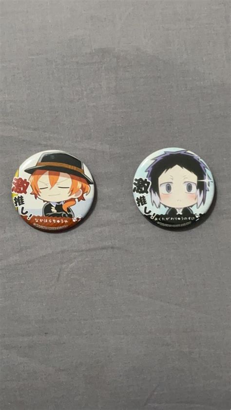 WTS Bungou Stray Dogs Chibi Badges, Hobbies & Toys, Memorabilia ...