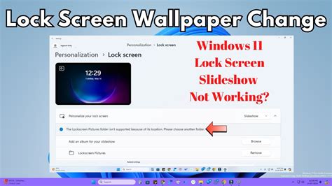 How to change lock screen wallpaper | Windows 11 Lockscreen Slideshow - YouTube