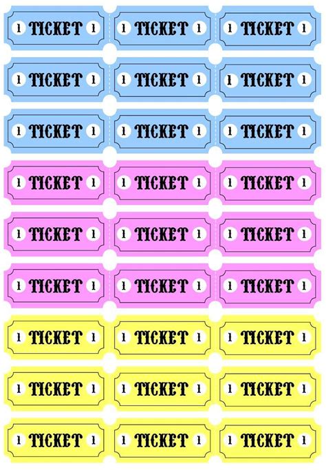 Free Printable Raffle Tickets Pdf