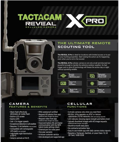 Tactacam Reveal X Pro with Solar Panel and 32 gb sd card