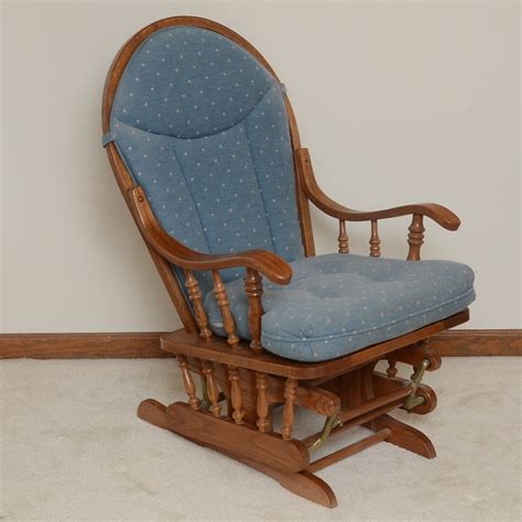 Oak Wood Glider Rocking Chair | EBTH