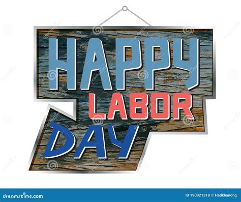 Happy Labor Day Signs Hanging Stock Vector - Illustration of ...