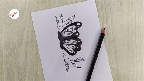 Butterfly Pencil Drawing