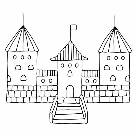 Architecture, buildings, castle, landmarks, lithuania, sketch, trakai ...