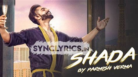 Shada (SINGLE) LYRICS | Parmish Verma (Sync Lyrics)