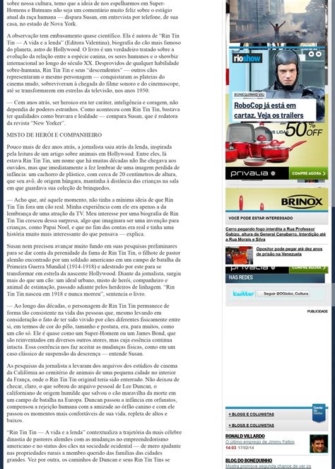 O Globo newspaper (full page in print edition) - Part 2 | Autores ...