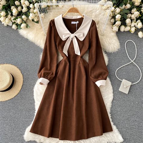 Lovely Bow-knot Long-sleeved Dress on Luulla