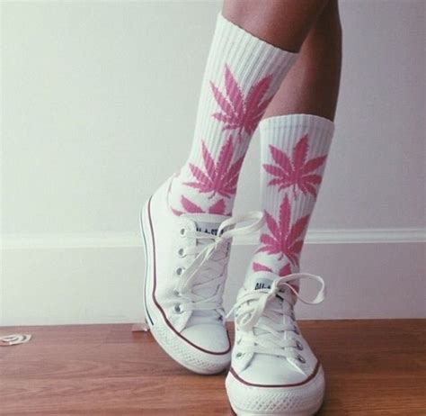 Pink huf socks and white converse. | Sock outfits, Huf socks, Band outfits