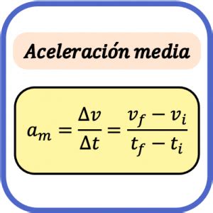 Aceleración media