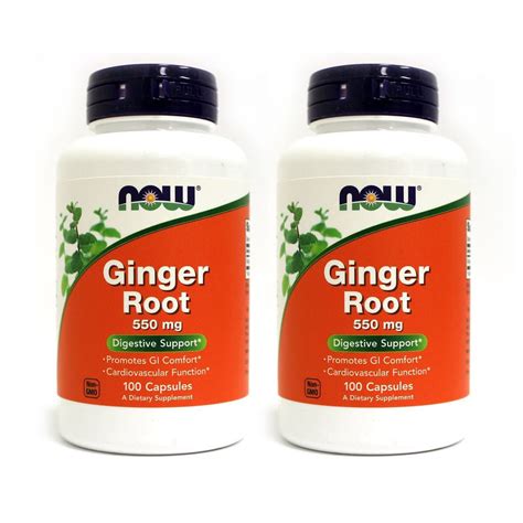 Now Foods - Ginger Root 550 mg 100 Capsules (Pack of 2) - Walmart.com - Walmart.com