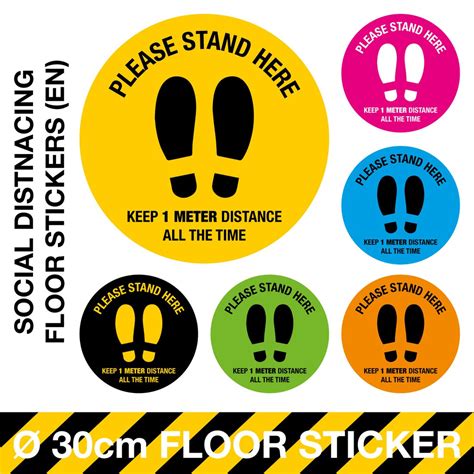 Social Distancing Covid-19 Floor Stickers | Shopee Malaysia