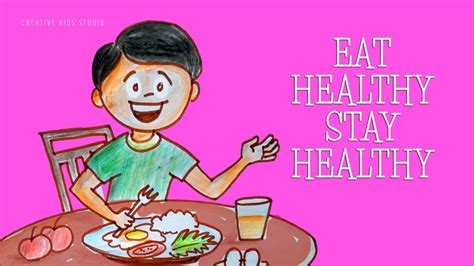 Eat Healthy Food for Kids | Drawing and Painting for Kids - YouTube