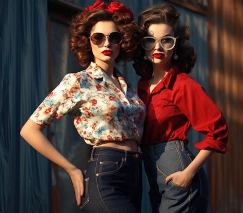 Premium AI Image | 1950s fashion rock 'n' roll style