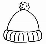 Printable Winter Hat Coloring Page sketch template