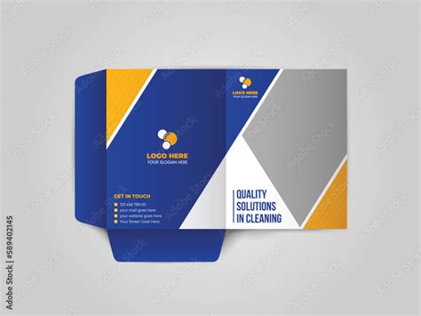 Cleaning Service Presentation folder template design, Folder design, cover for catalog ...