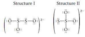 Solved: Below are two different Lewis structures for the thiosulfa ...