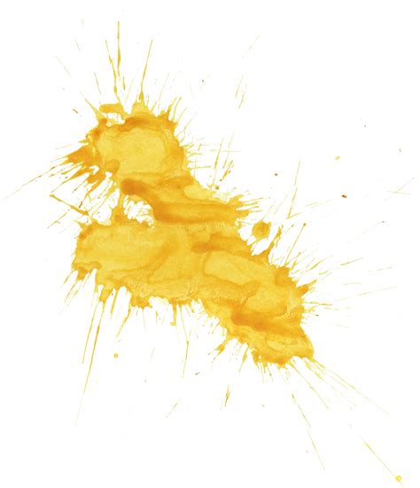 20 Yellow Watercolor Splatter (PNG Transparent) | OnlyGFX.com