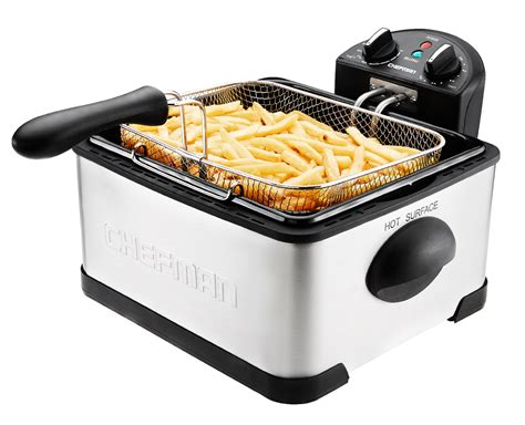 Chefman 4.5 Liter Deep Fryer with Basket Strainer, XL Jumbo Size, Adjustable Temperature and ...