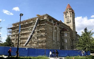 Dyche Hall undergoing renovations, including removal of 'crumbling' figurines | News | kansan.com