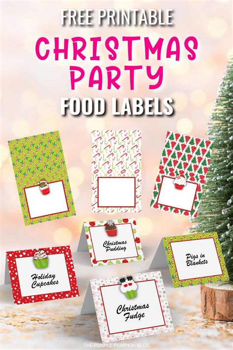 Free Printable Christmas Party Food Labels For The Buffet Table