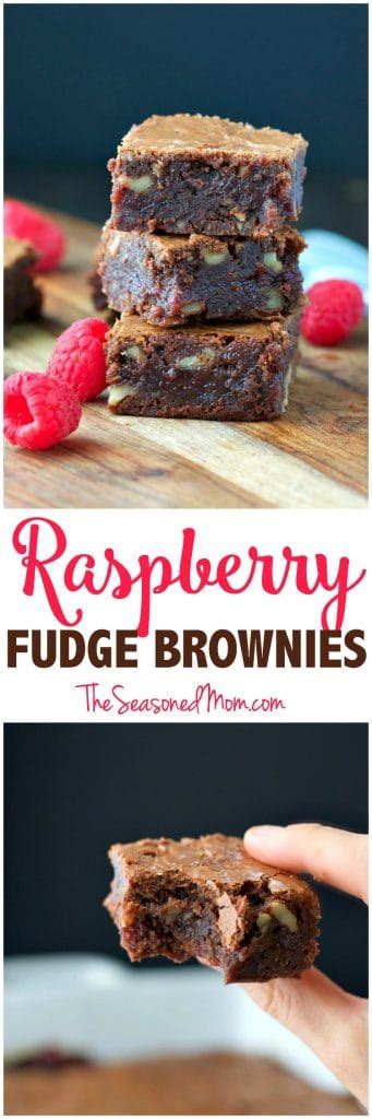 Raspberry Fudge Brownies - The Seasoned Mom