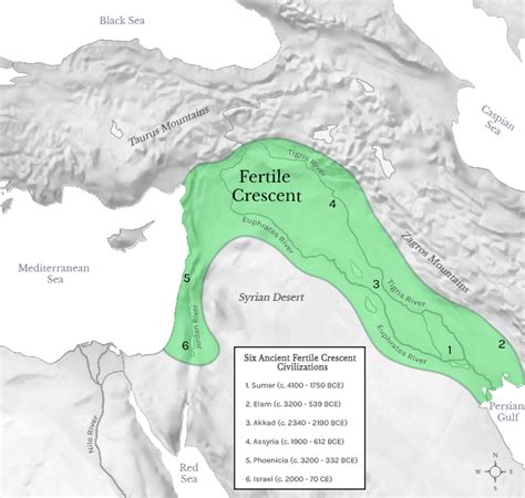 Fertile Crescent Map (Illustration) - World History Encyclopedia