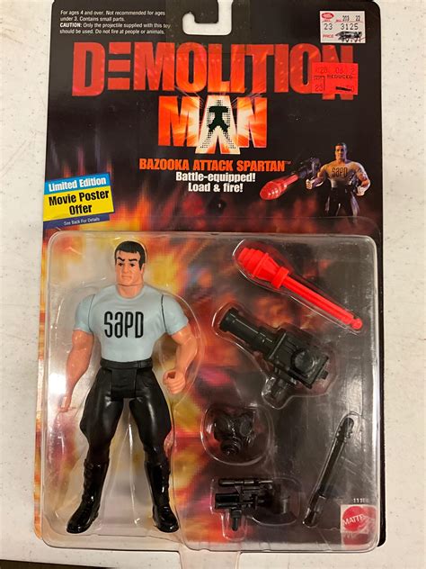 Lot - (6) DEMOLITION MAN Action Figures. 1993, NRFP. Includes: Combat Cannon Spartan. Battle ...