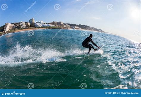 Surfer Surfing Ballito Bay editorial image. Image of ballito - 95014855