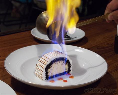 Flaming Baked Alaska Dessert Photo Sequence