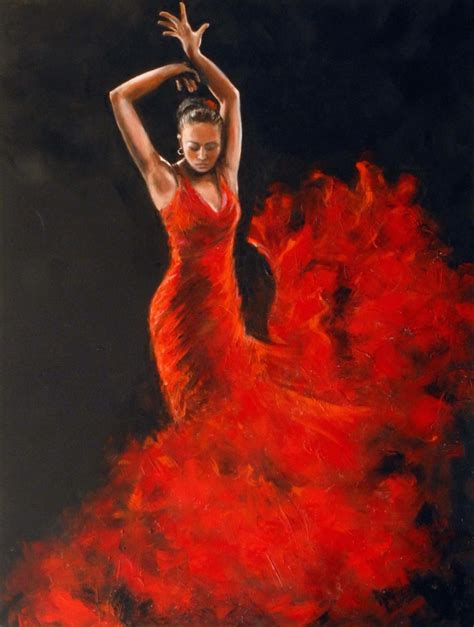 Flamenco Dancer Painting, Art Painting, Belly Dancing Classes, Spanish Dancer, Dancers Art ...