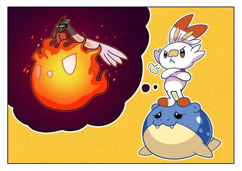 scorbunny, cinderace, spheal, and gigantamax cinderace (pokemon) drawn ...