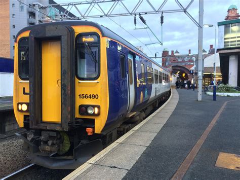 British Rail Class 156 DMU, operated by Northern. Idling at Manchester ...