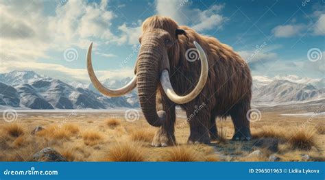 Majestic Mammoth in Natural Habitat. AI Generative Stock Image - Image ...