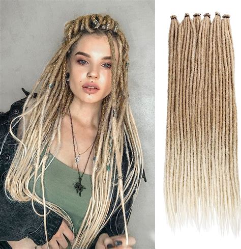 24 inch 60 Strands Dreadlock, Extensions Crochet Braids, Reggae Hip-hop Handmade Synthetic Hair ...