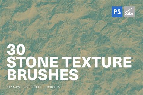 30 Stone Texture Photoshop Brushes By ArtistMef | TheHungryJPEG