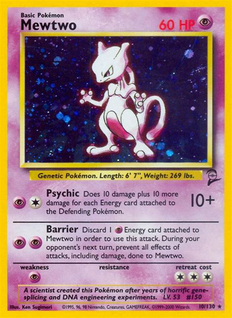 Mewtwo · Base Set 2 (B2) #10 ‹ PkmnCards | Pokemon mewtwo, Rare pokemon cards, Cool pokemon cards