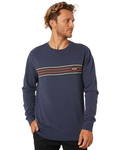 Rip Curl Surf Revival Stripe Crew - Navy | SurfStitch