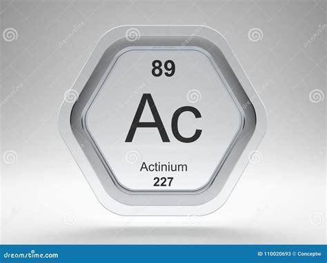 Actinium Symbol Hexagon Frame Stock Illustration - Illustration of steel, periodic: 110020693